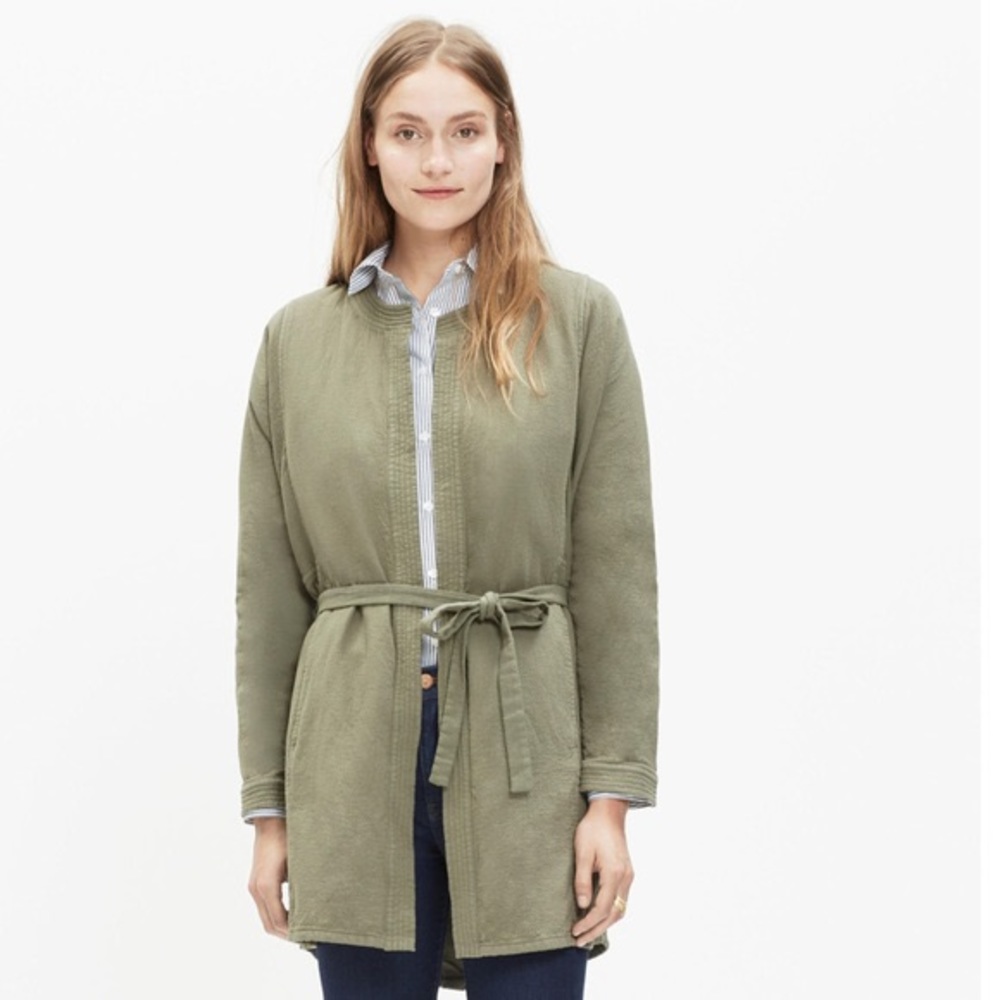 Madewell stitch-edge duster jacket